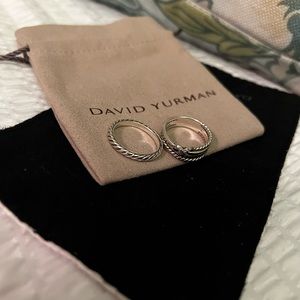 AUTHENTIC David Yurman X Cross Over Diamond Ring and David Yurman Cable Ring